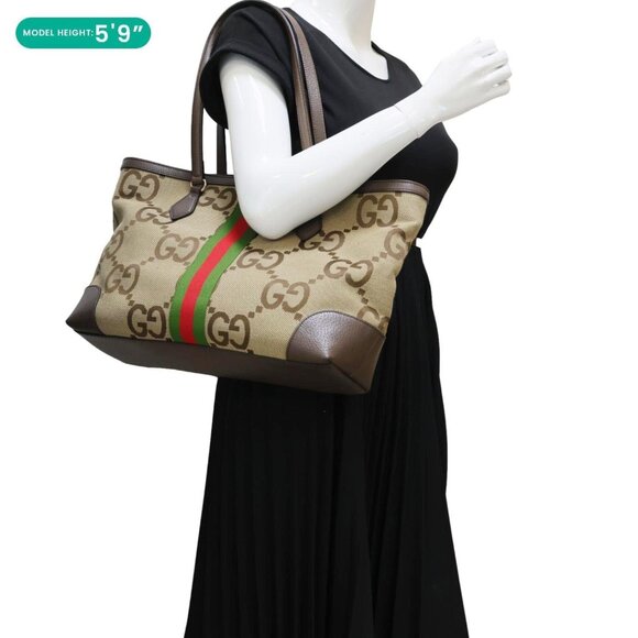 Gucci  Ophidia Medium GG Supreme Canvas Tote Bag Beige 631685 - Picture 2 of 14